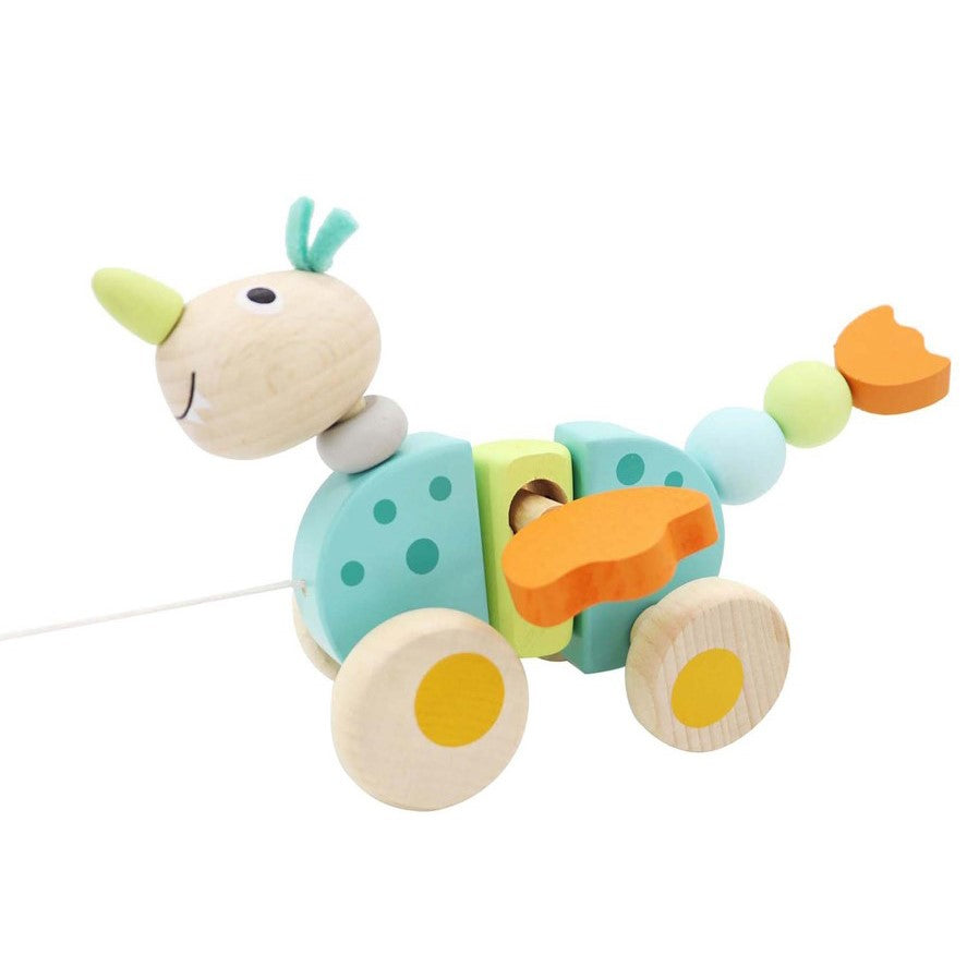 Toddlers' Wooden Pull Along Dragon