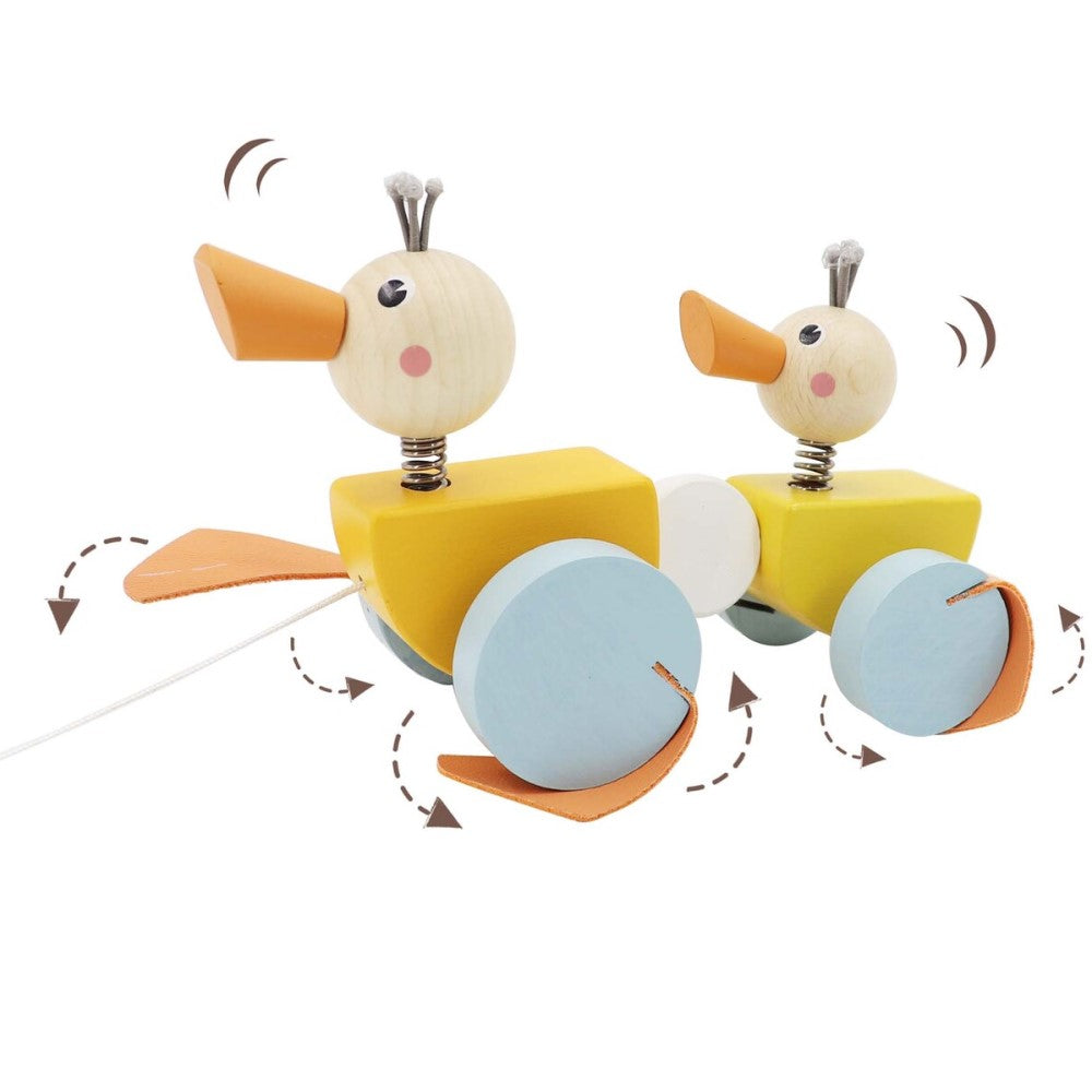 Toddlers' Wooden Pull Along Toy Ducks
