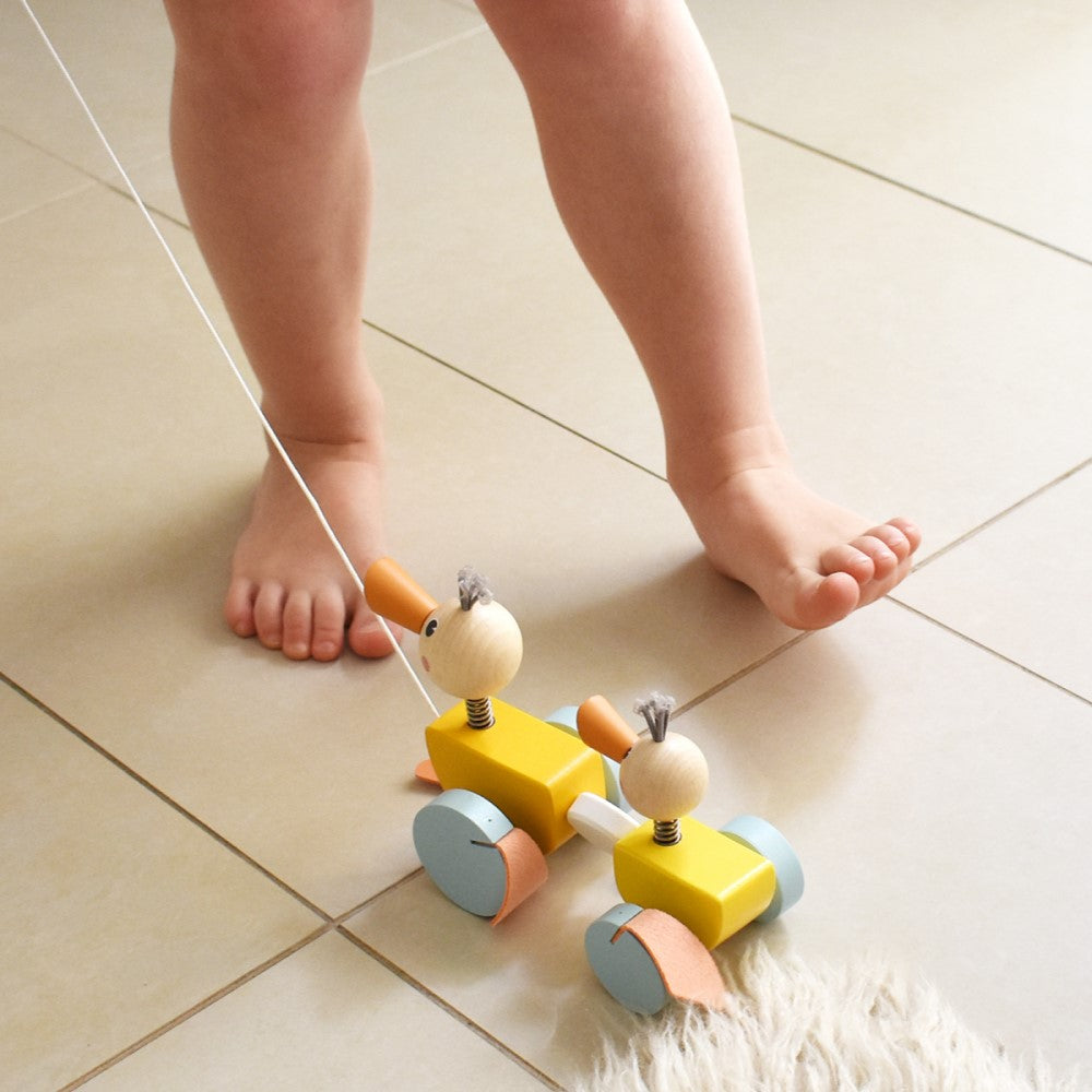Toddlers' Wooden Pull Along Toy Ducks