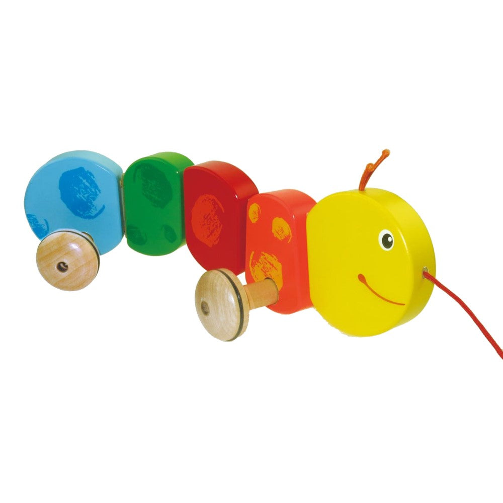 Toddlers' Pull Along Wooden Worm