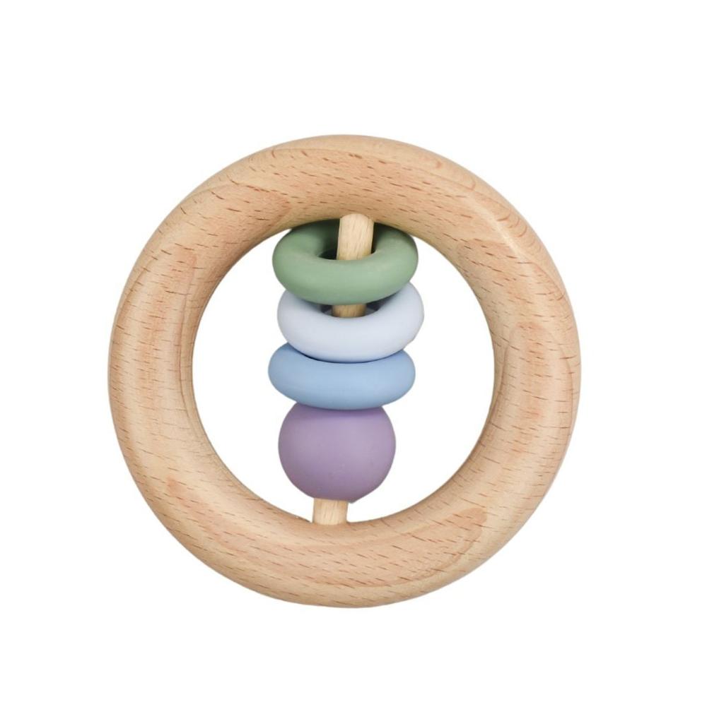 Pure Baby Comfort Wooden & Silicone Teething Ring