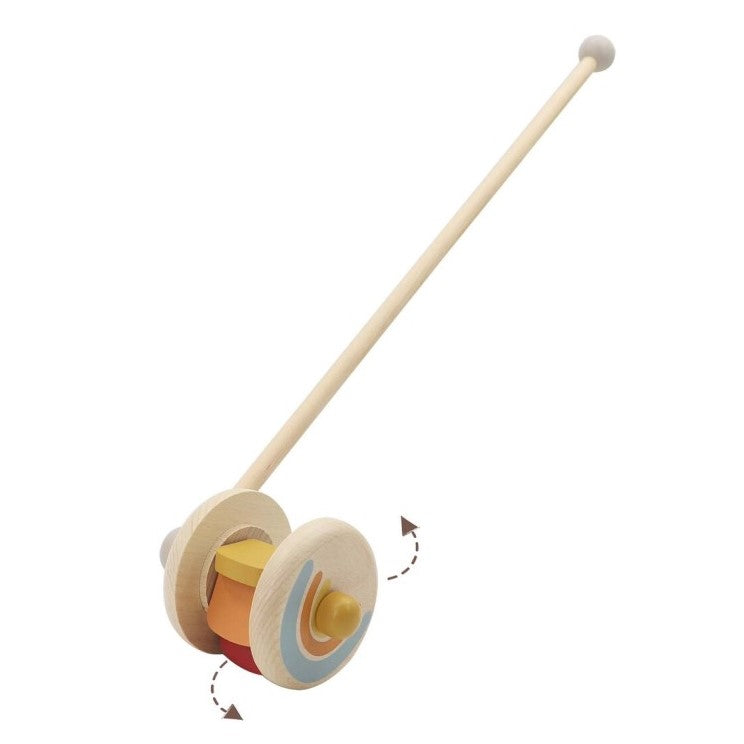 Push Along Wooden Flipping Tumbler