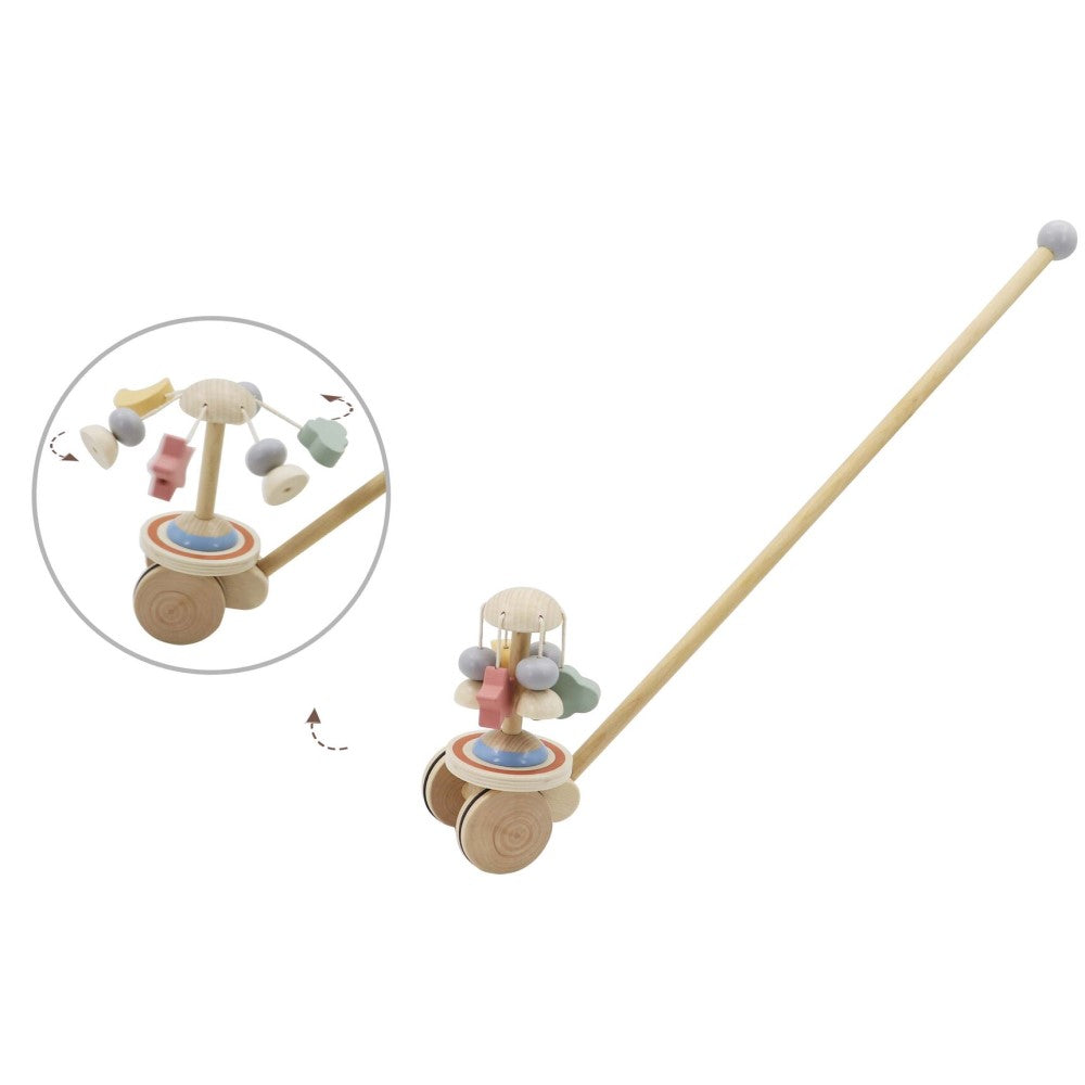 Push Along Wooden Spinning Carousel