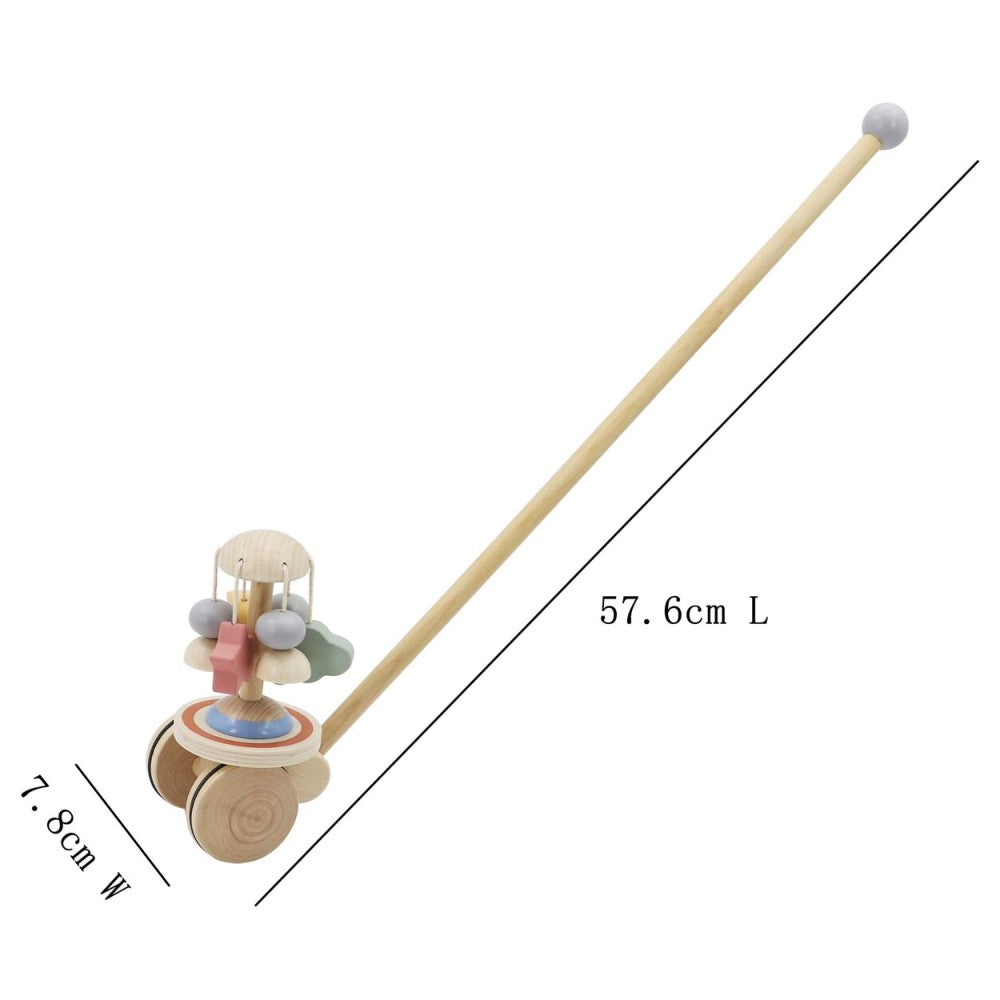 Push Along Wooden Spinning Carousel