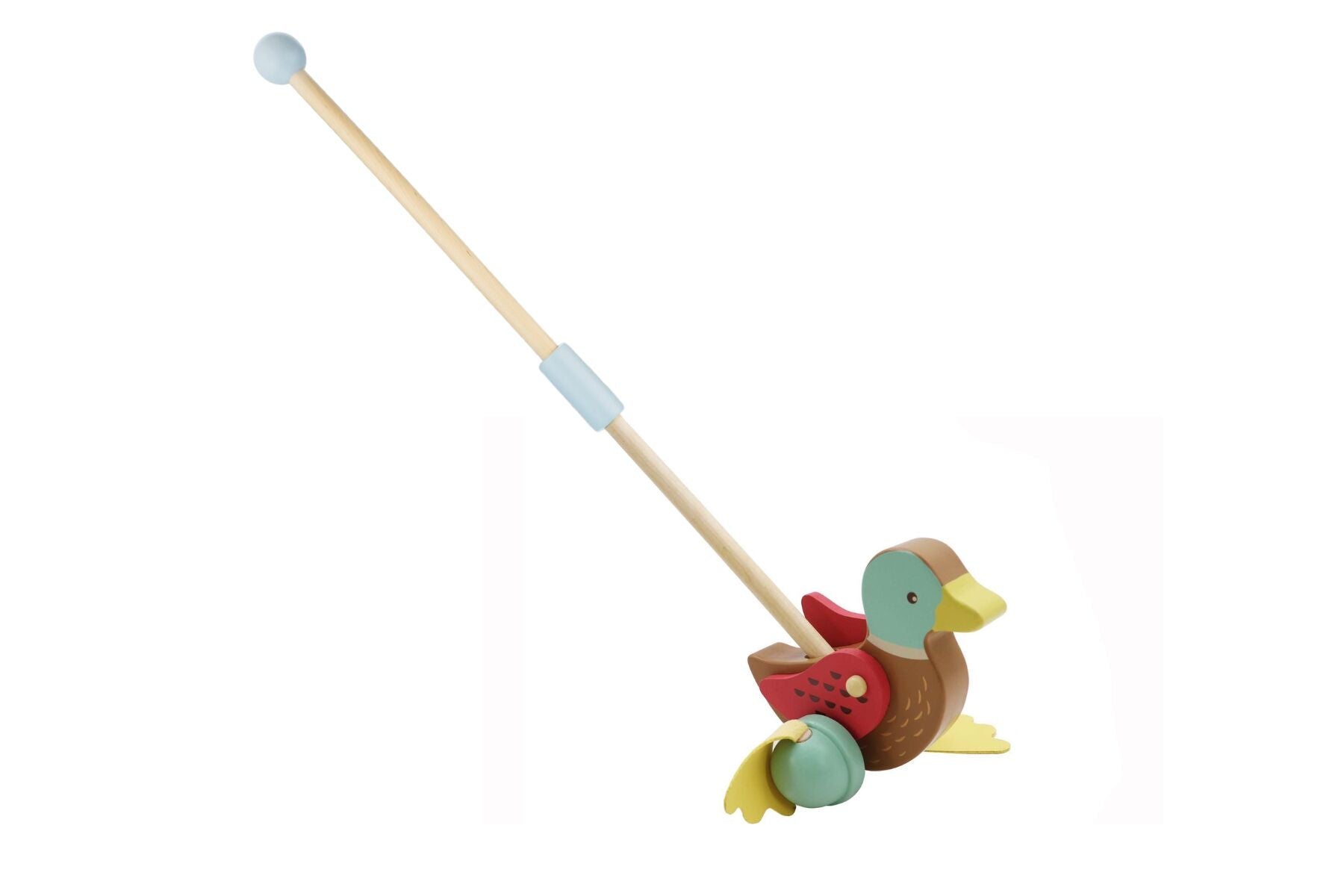 Quack & Go - Wooden Mallard Duck Push Toy