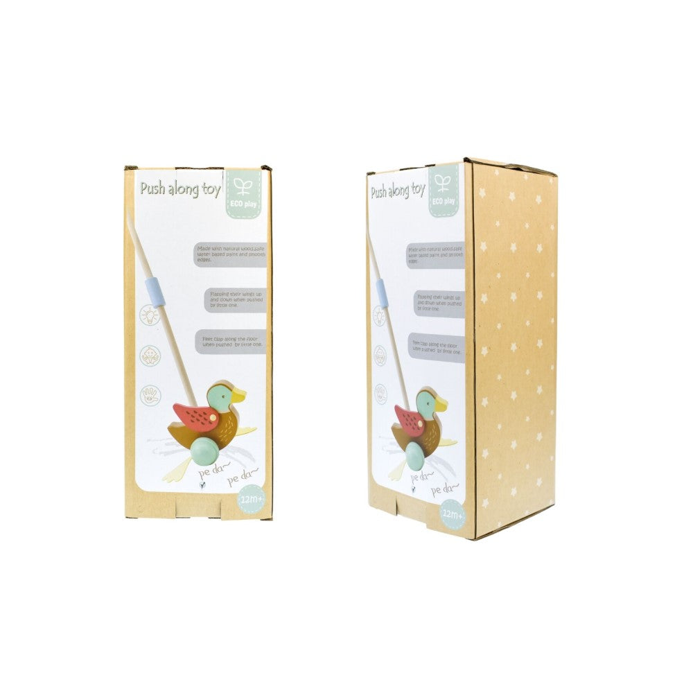 Quack & Go - Wooden Mallard Duck Push Toy