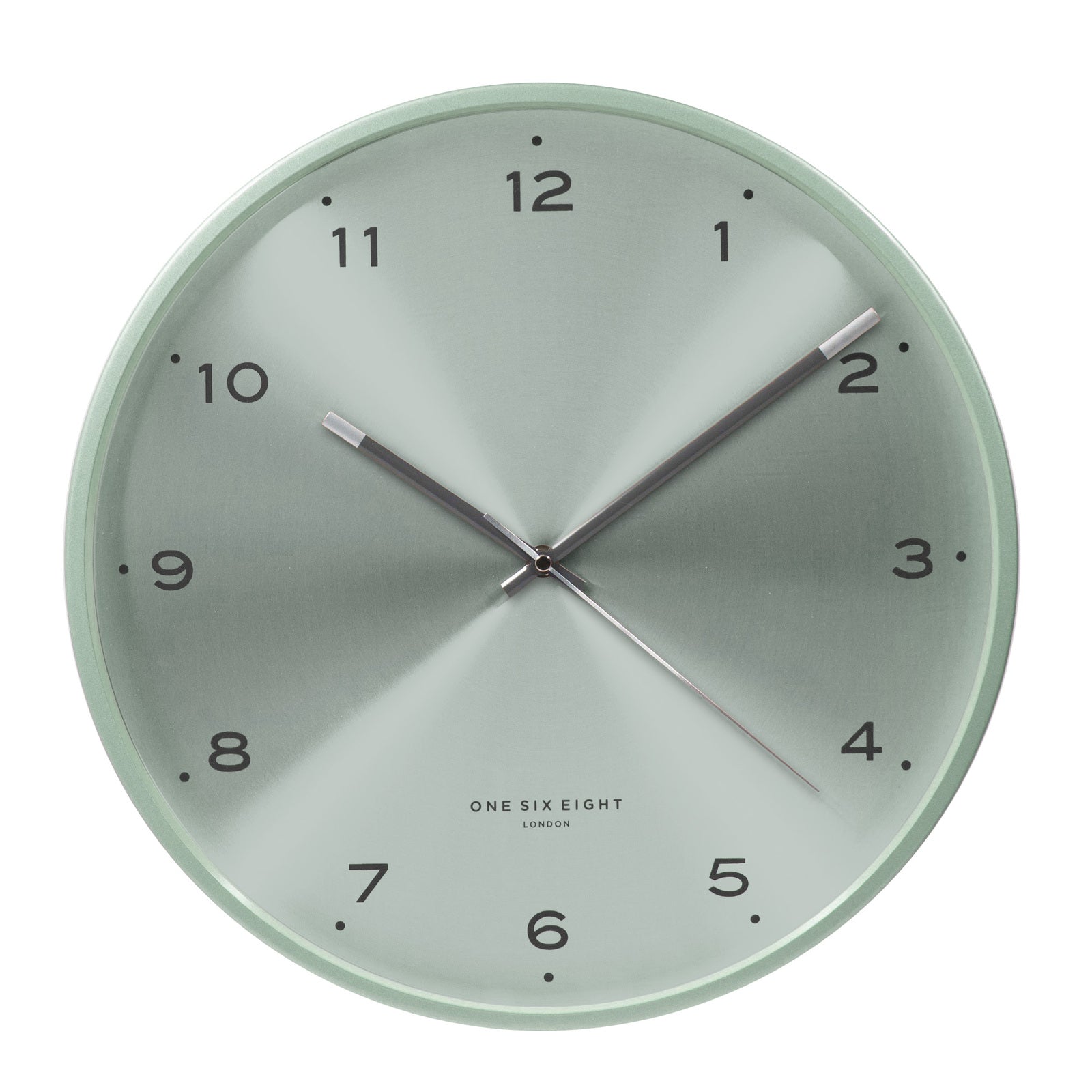 Quantum Quest Round Wall Clock 30cms - Sage Green