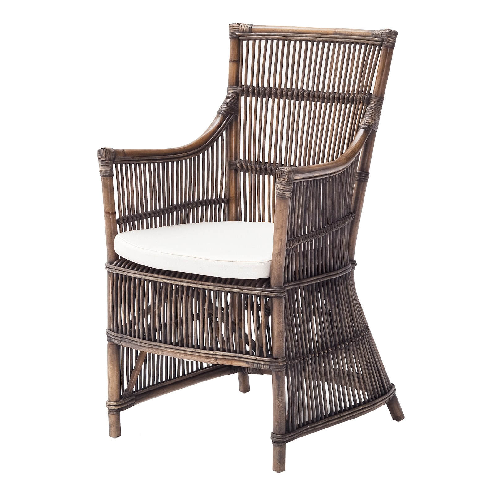 Queen Consort Woven Rattan Armchair Set of 2