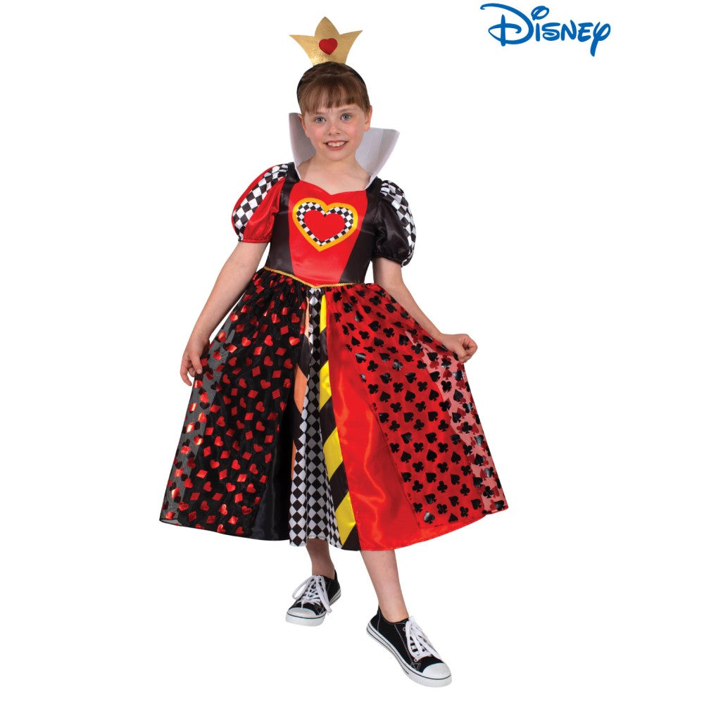 Queen Of Hearts Deluxe Girl's Costumes (Available in 3 Sizes)