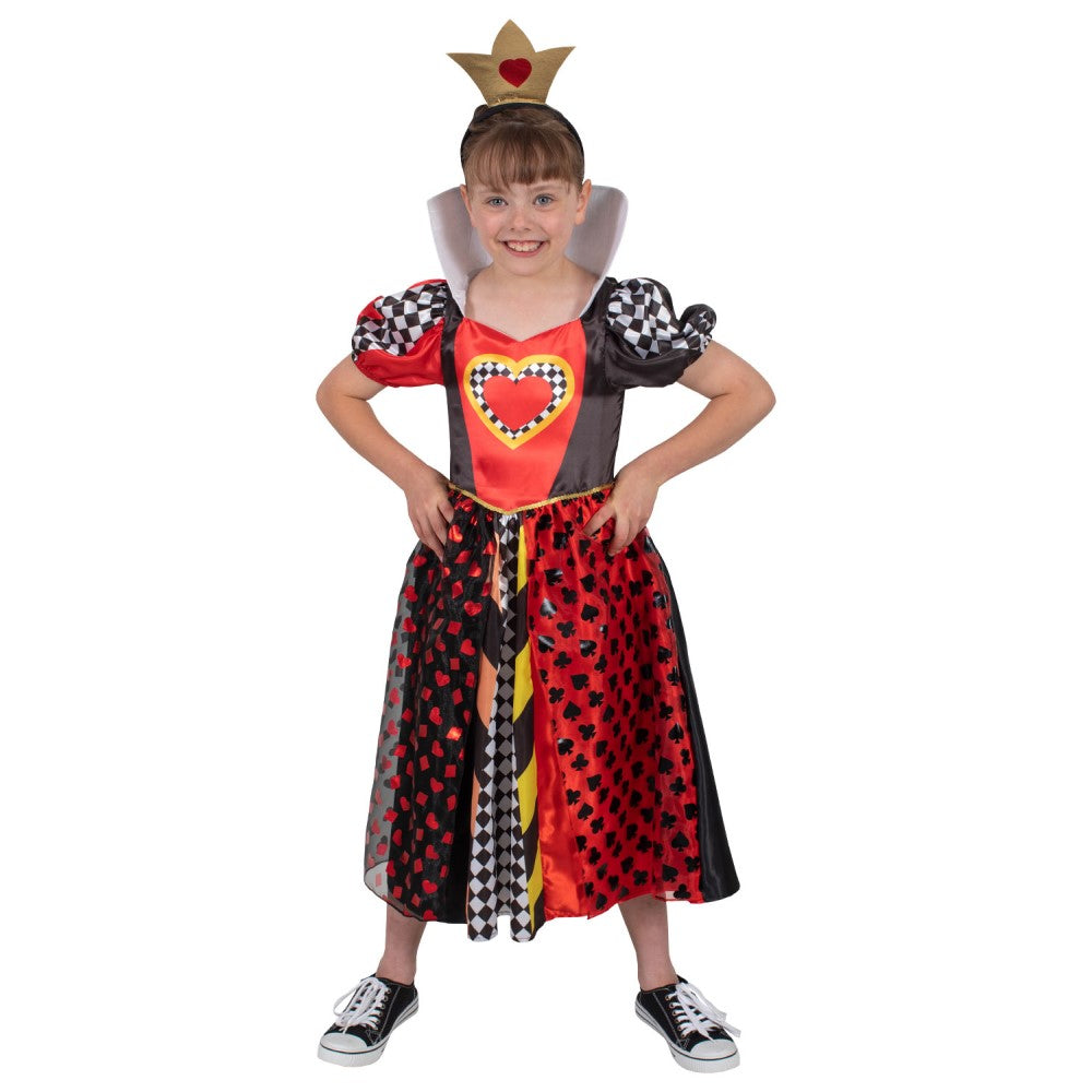 Queen Of Hearts Deluxe Girl's Costumes (Available in 3 Sizes)