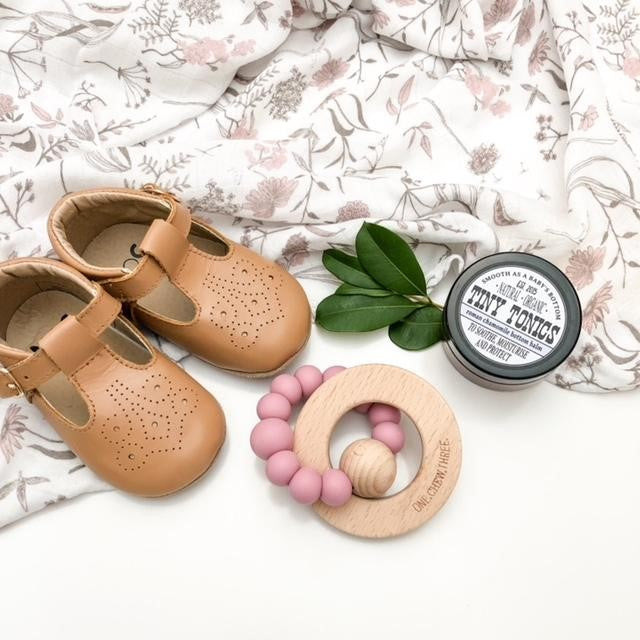 Personalised Radiance Silicone and Wood Teether (Available in 9 Colors)