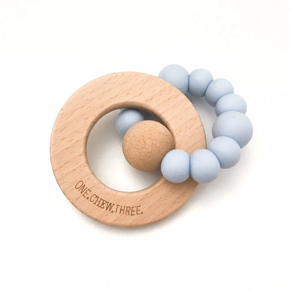 Personalised Radiance Silicone and Wood Teether (Available in 9 Colors)