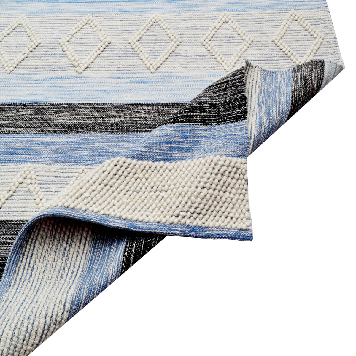 Radiance Handmade Woollen Rug - Denim (Available in 4 Sizes)