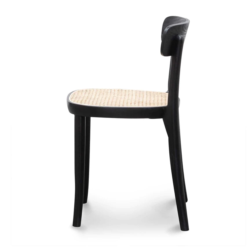 Rattan Comfort Dining Chair - Black