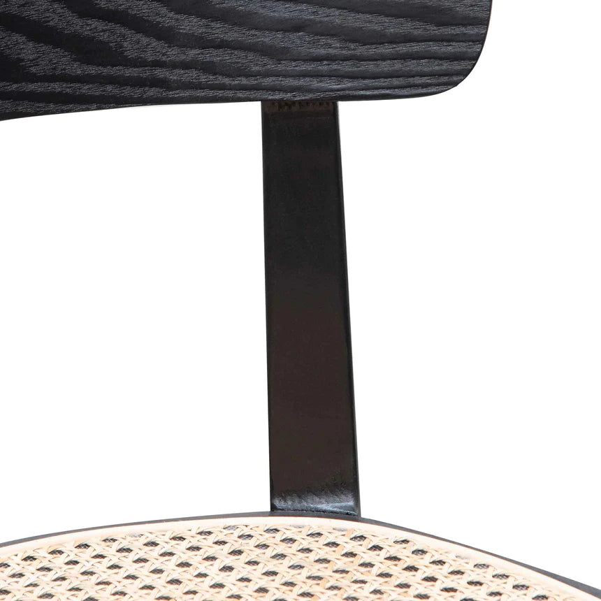 Rattan Comfort Dining Chair - Black