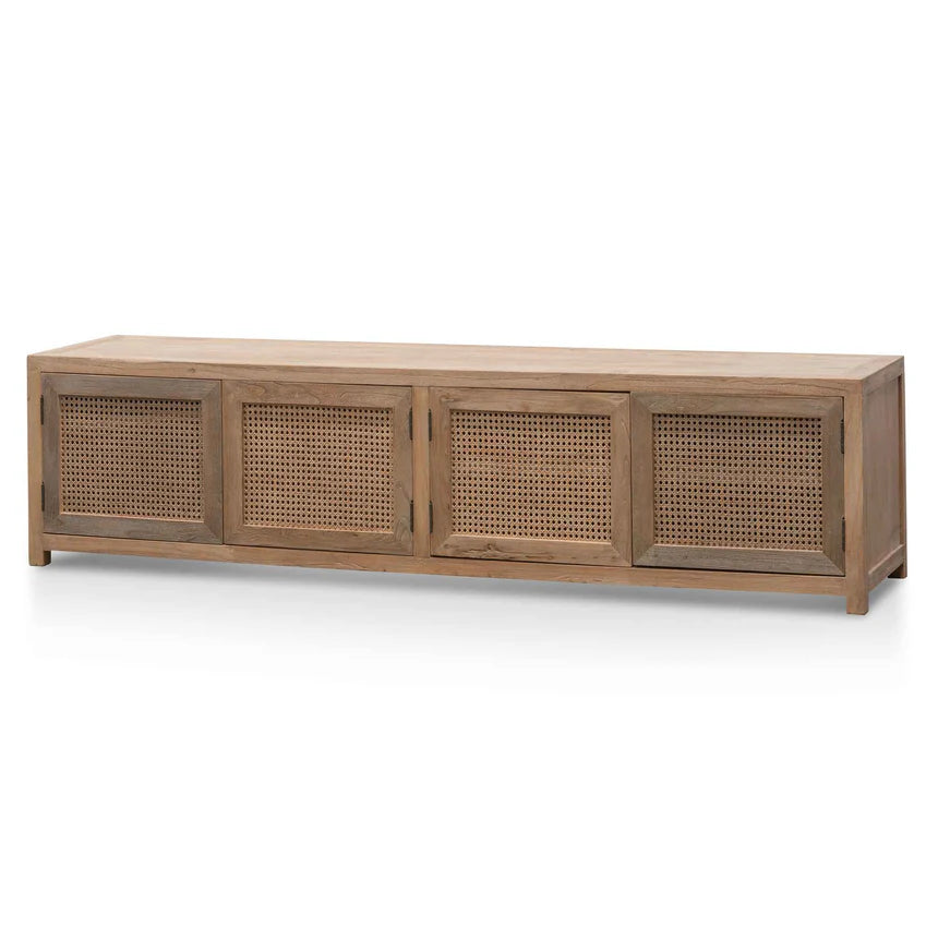 Rattan Doors Entertainment Unit 200cms - Natural