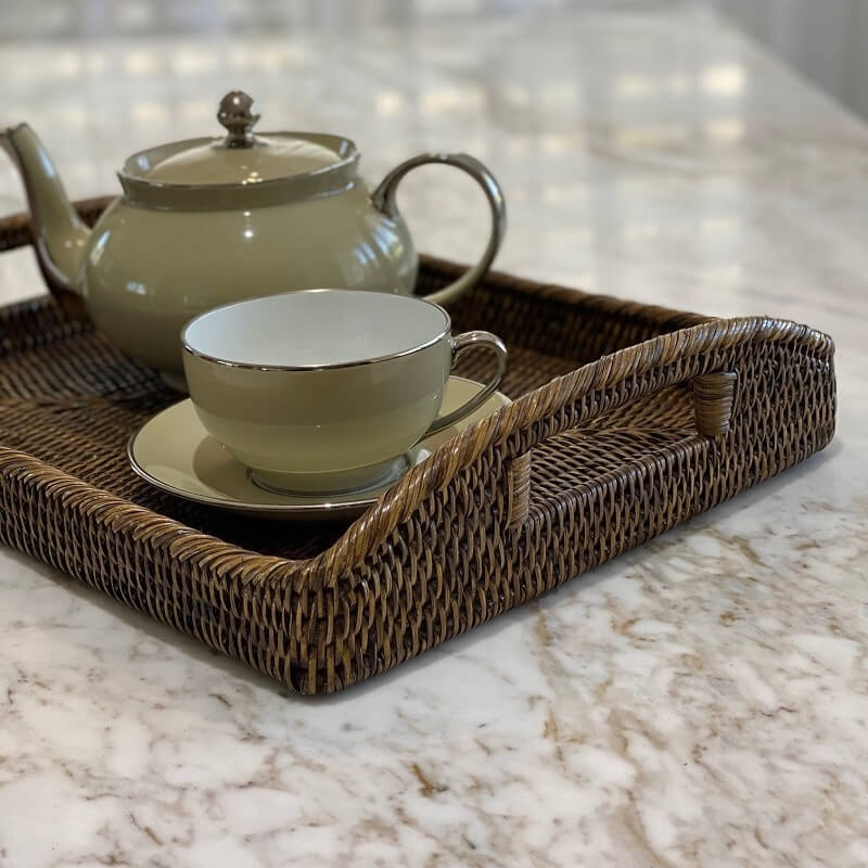 Chic Rattan Plantation Rectangle Serving Tray (Available in 2 Sizes)