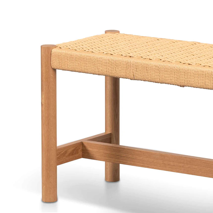 Rattan Woven Dining Benches 140cms - Natural