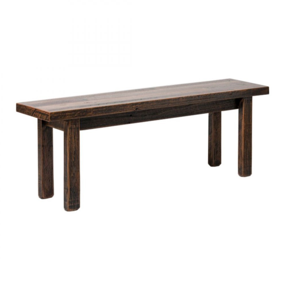Reclaimed Wooden Dining Bench Staggered Finish Bed End 130cm
