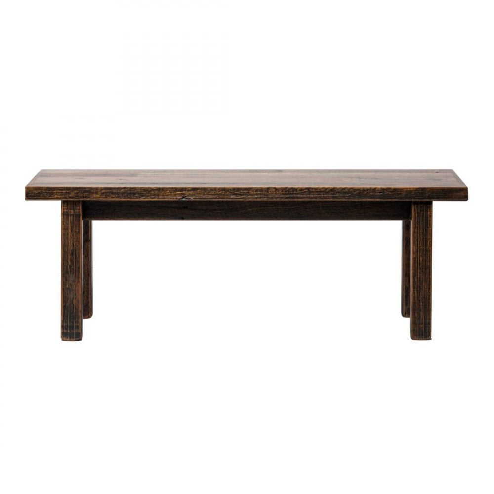 Reclaimed Wooden Dining Bench Staggered Finish Bed End 130cm