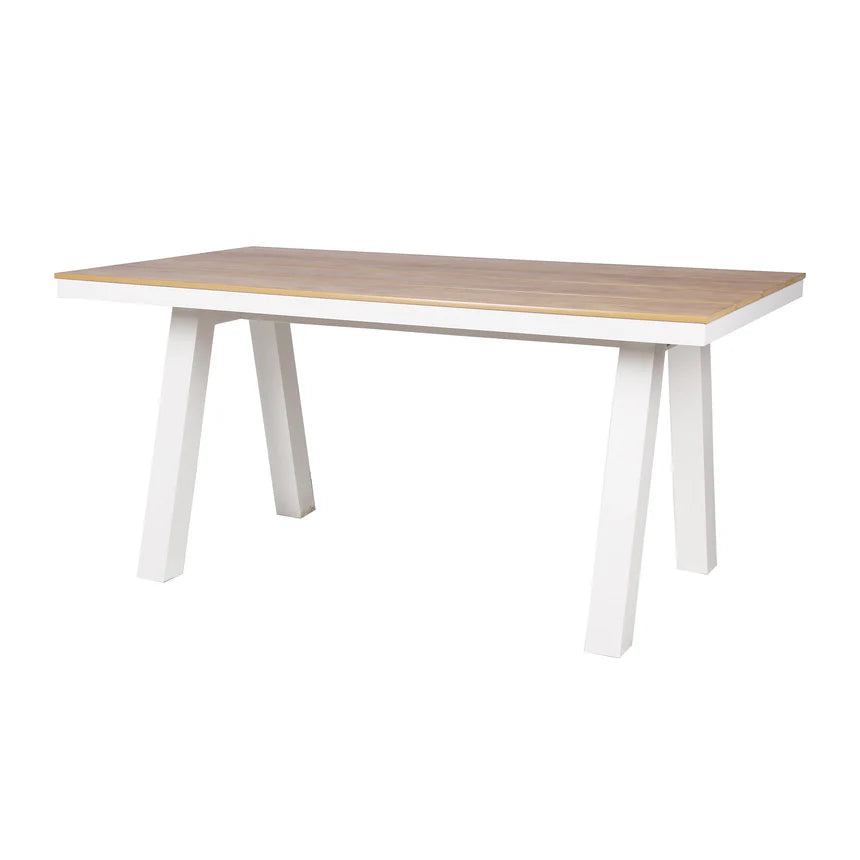 Rectangle Sand White Outdoor Dining Table - 180cms