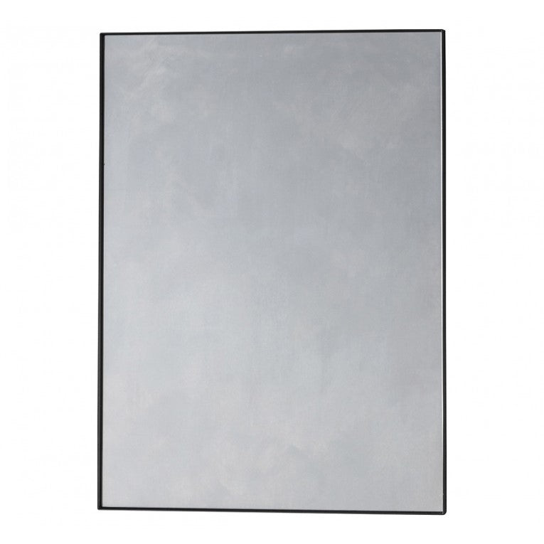 Minimalist Elegance Metal Frame Mirror Black 90cms