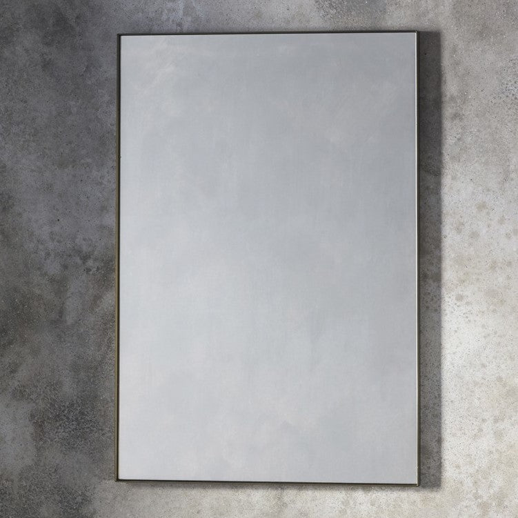 Minimalist Elegance Metal Frame Mirror Bronze 90cms
