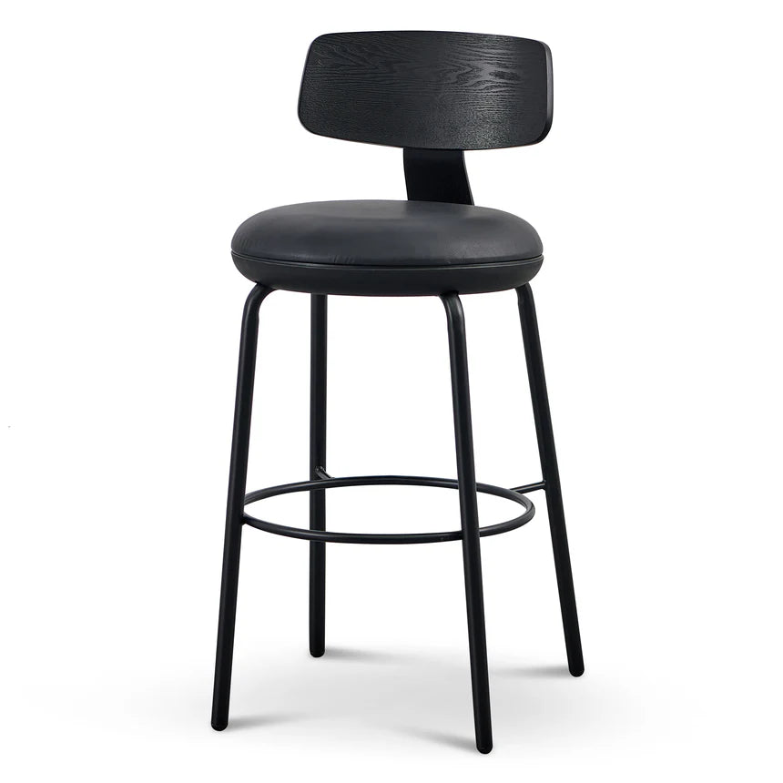 Refined Comfort Fabric Bar Stool - Full Black