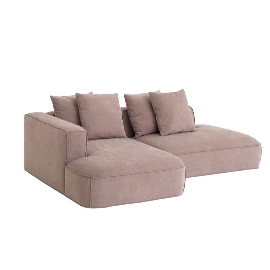 Refined Comfort Left Chaise Fabric Sofa - Latte