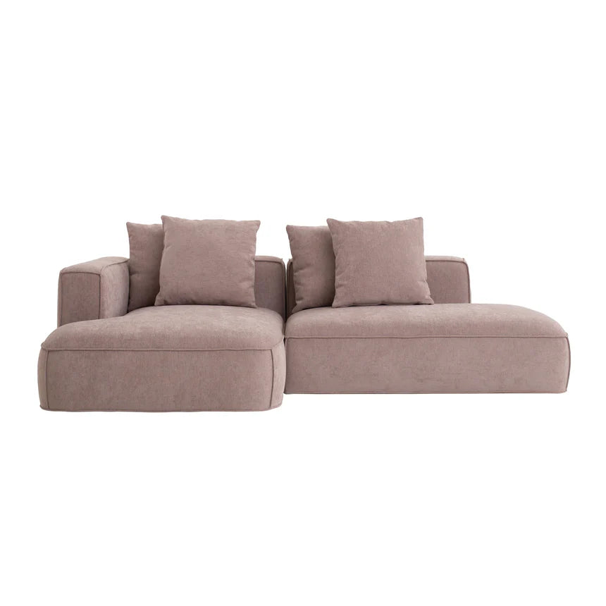 Refined Comfort Left Chaise Fabric Sofa - Latte
