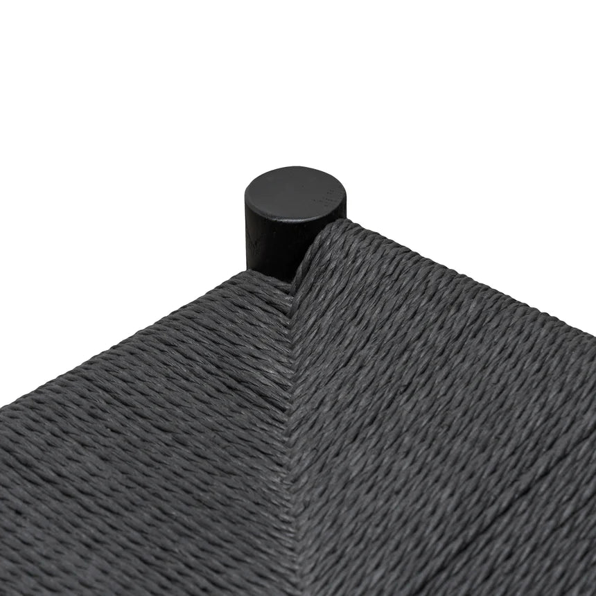 Refined Comfort Oak Low Stool - Black