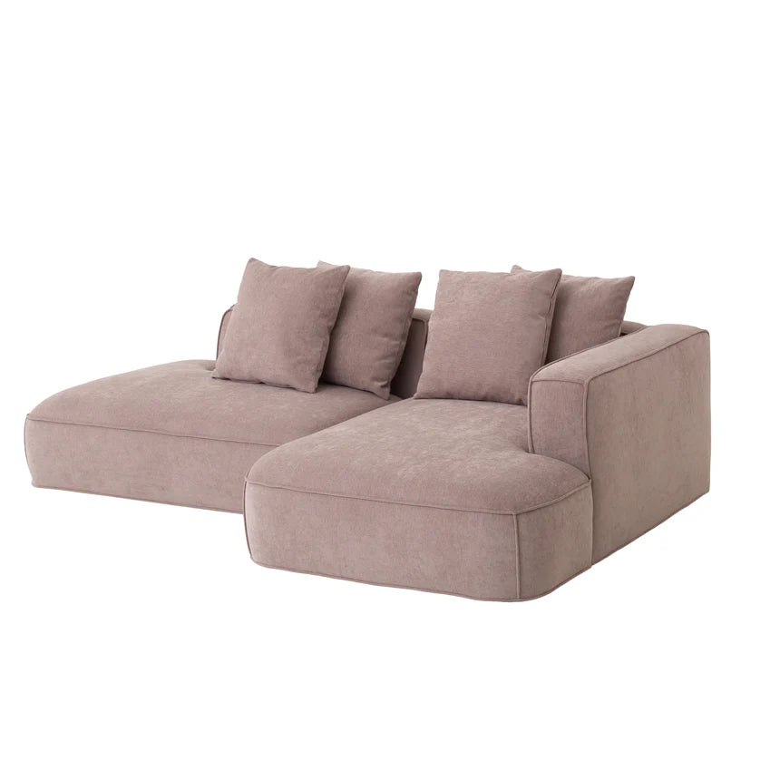 Refined Comfort Right Chaise Fabric Sofa - Latte