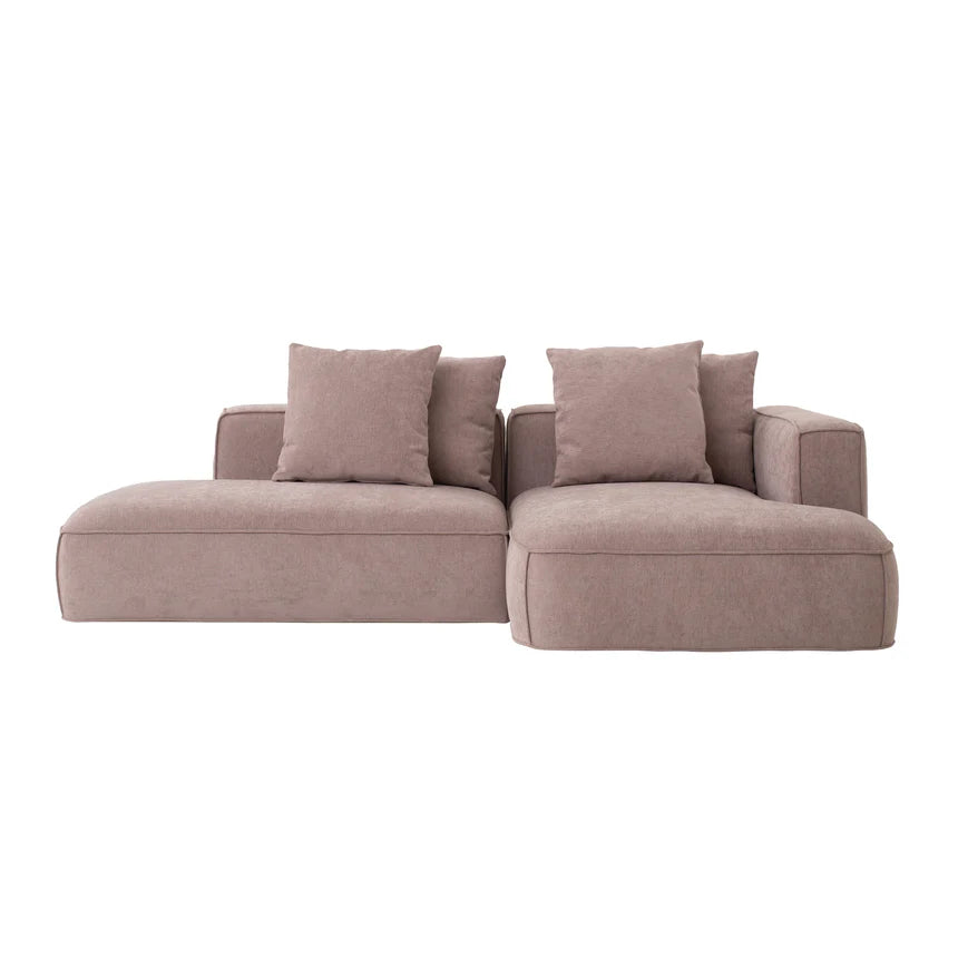 Refined Comfort Right Chaise Fabric Sofa - Latte