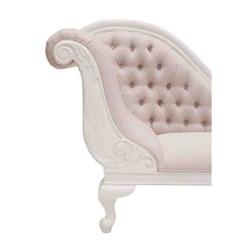Refined Giordini Wooden Chaise Lounge - White