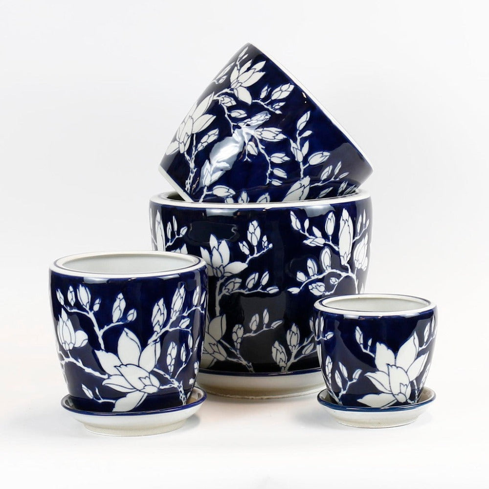 Refined Magnolia Planters - Set of 4