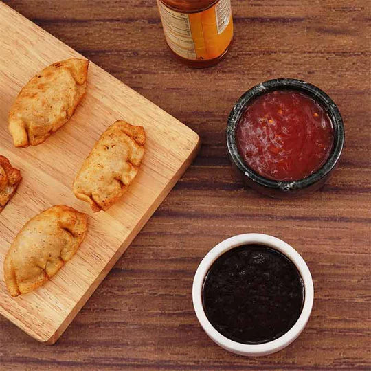 Refined Marble Sauce Cups Set - Black & White