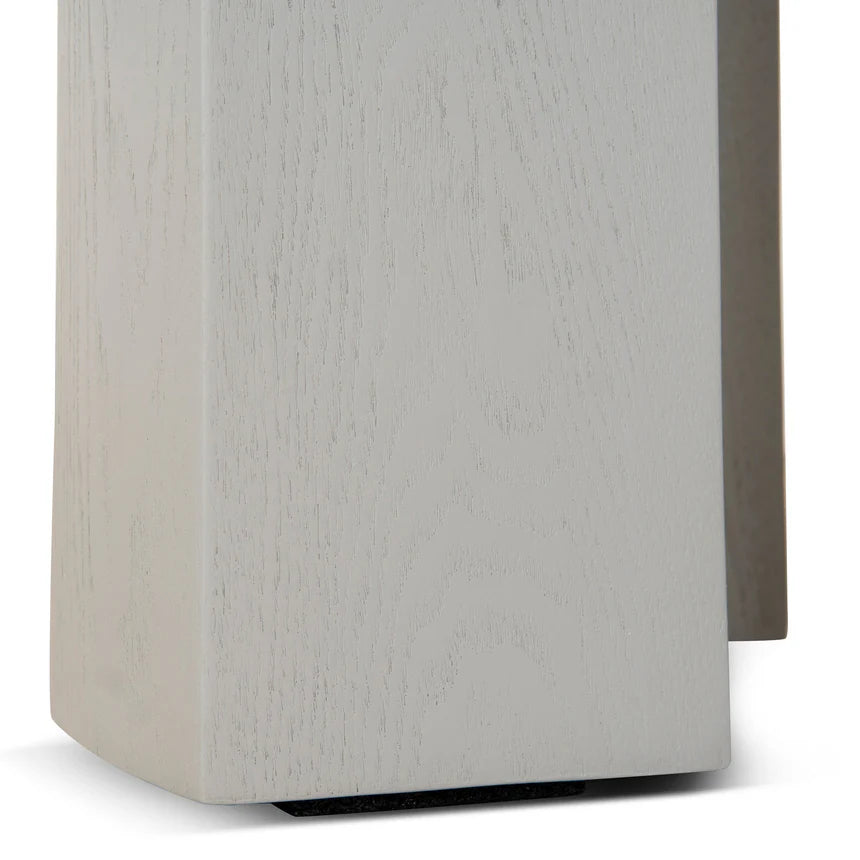 Refined Wooden Isla Round Side Table - Grey