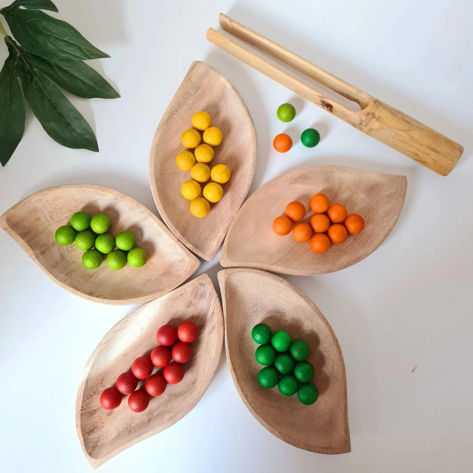 Refresh Wooden Leaf Tray Set