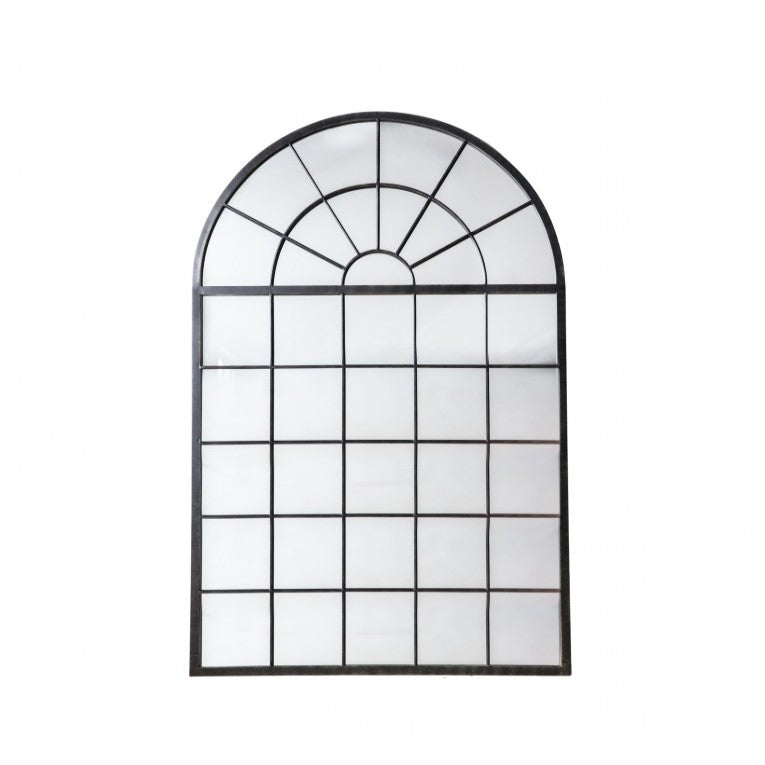 Regal Leaning Metal Framed Mirror Black 160cms