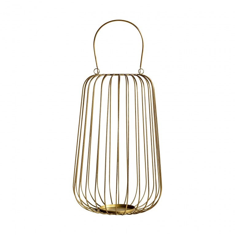 Regal Radiance In Gold-Finish Large Lantern