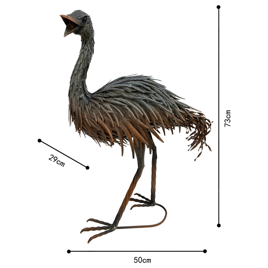 Regal Rust-Grey Emu With Open Beak