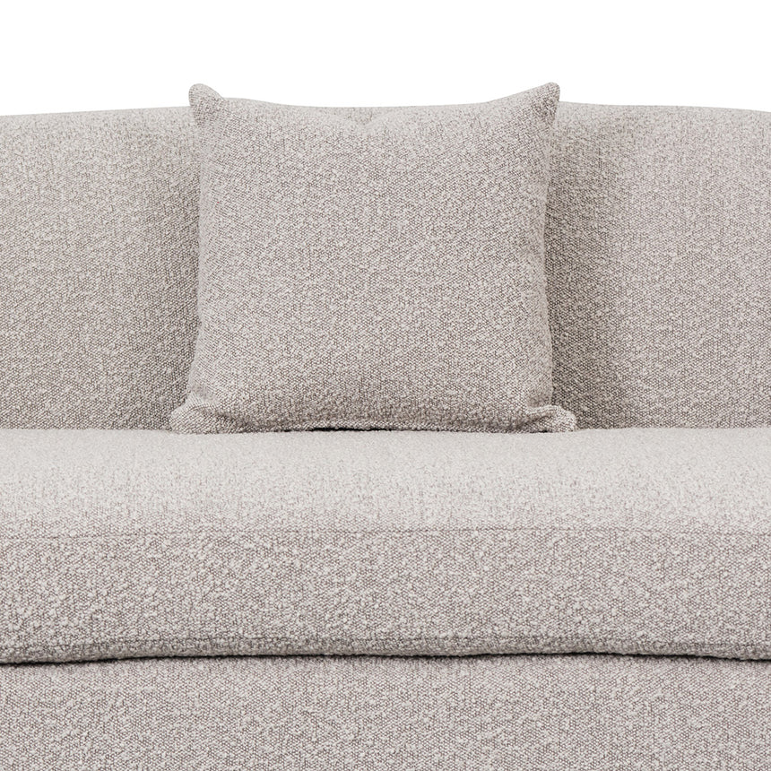 Relaxed Living 3-Seater Fabric Sofa - Ash Grey Boucle