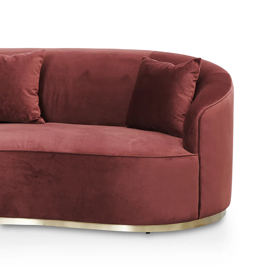 Relaxed Living 3-Seater Sofa - Plum Red