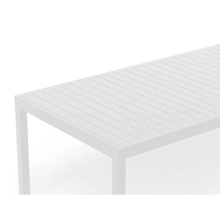 Retreat White Outdoor Metal Bench - 220x100cms
