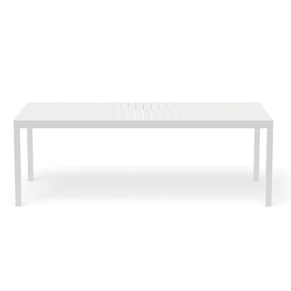 Retreat White Outdoor Metal Bench - 220x100cms