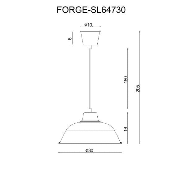 Retro Industrial Pendant Light 30cms (Available in 2 Colors)