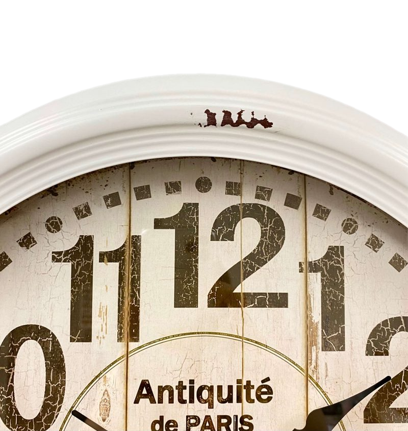 Retro Metal Style Large Wall Clock 46cms