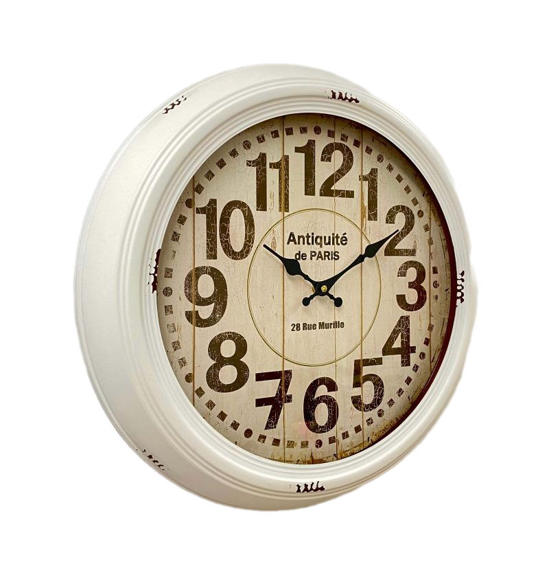 Retro Metal Style Large Wall Clock 46cms