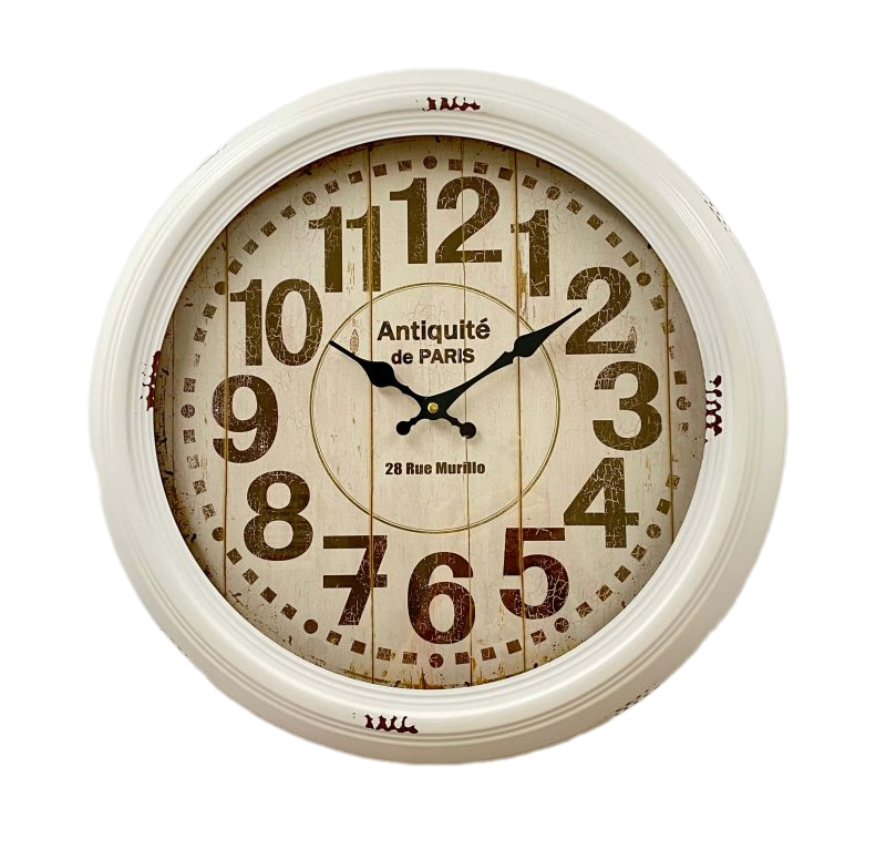 Retro Metal Style Large Wall Clock 46cms