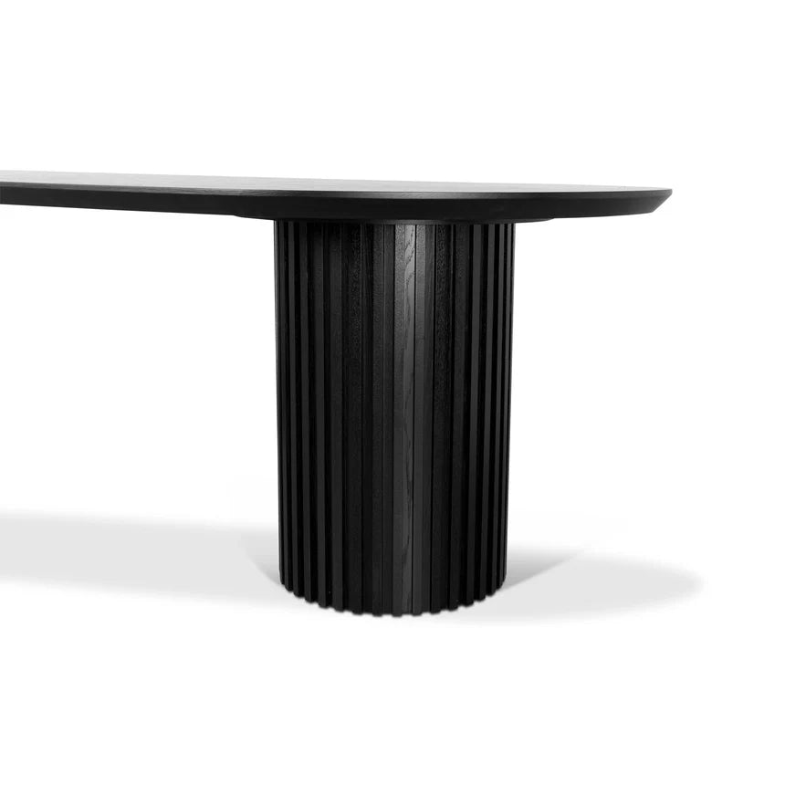 Rich Elegance Walnut Wooden Dining Table - Black - 250cms